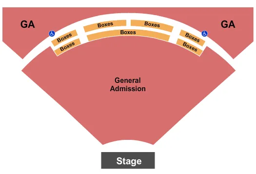  GENERAL ADMISSION Seating Map Seating Chart