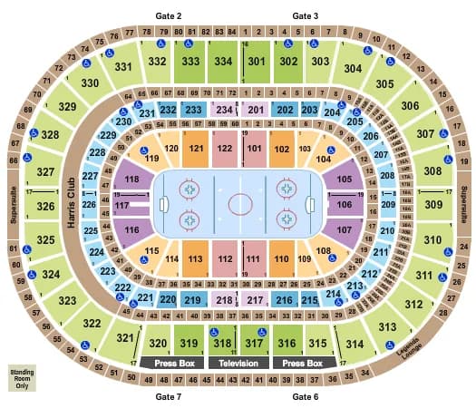 HOCKEY Seating Map Seating Chart