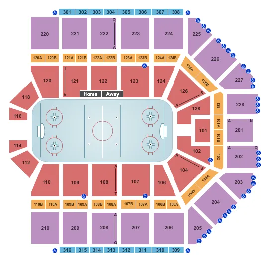  HOCKEY Seating Map Seating Chart