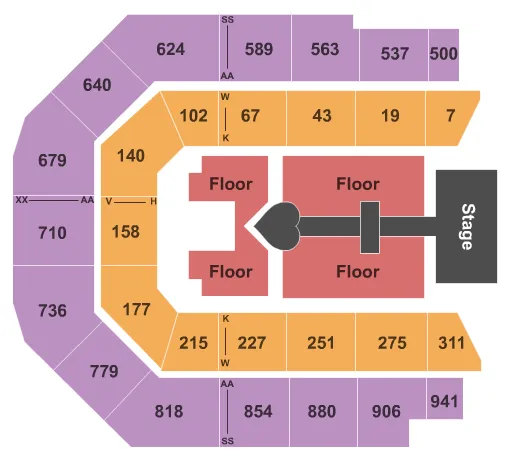  MADONNA Seating Map Seating Chart