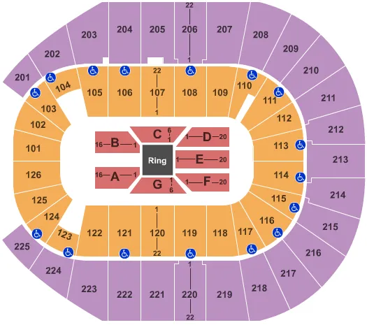  WWE RAW Seating Map Seating Chart