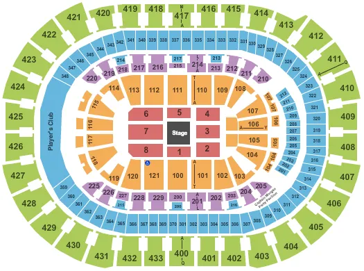  CENTER STAGE Seating Map Seating Chart