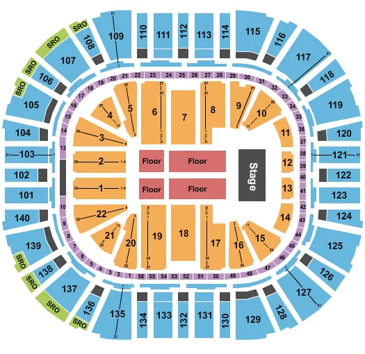  END STAGE Seating Map Seating Chart