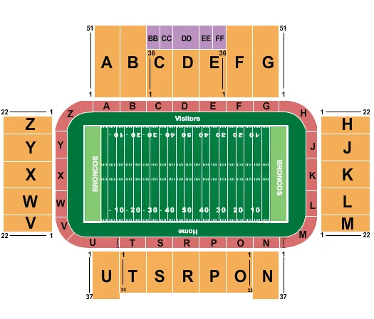  FOOTBALL Seating Map Seating Chart