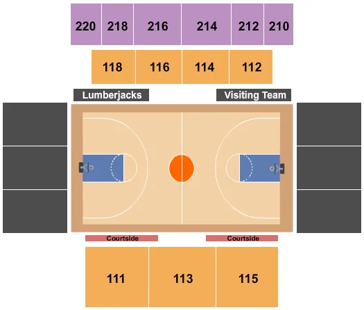  BASKETBALL Seating Map Seating Chart