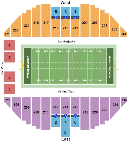  FOOTBALL Seating Map Seating Chart