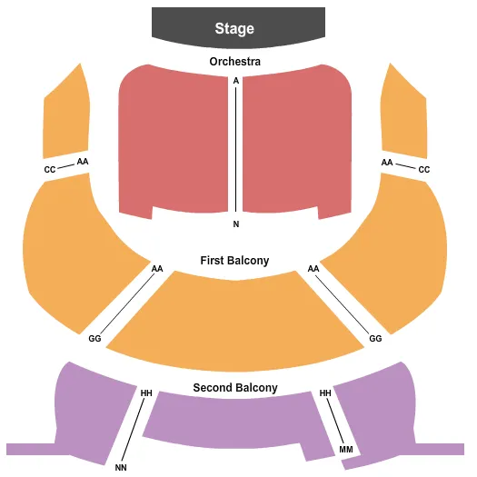  END STAGE Seating Map Seating Chart