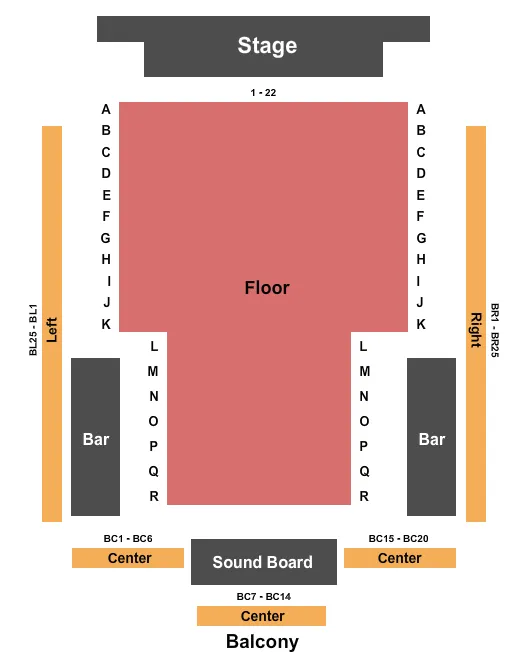  ENDSTAGE Seating Map Seating Chart