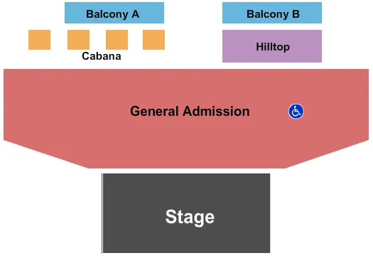 WHITE OAK MUSIC HALL LAWN END STAGE Seating Map Seating Chart