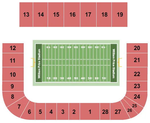  FOOTBALL Seating Map Seating Chart