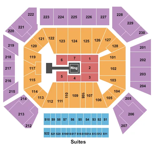  WRESTLING Seating Map Seating Chart
