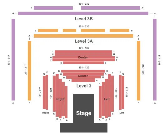  END STAGE Seating Map Seating Chart