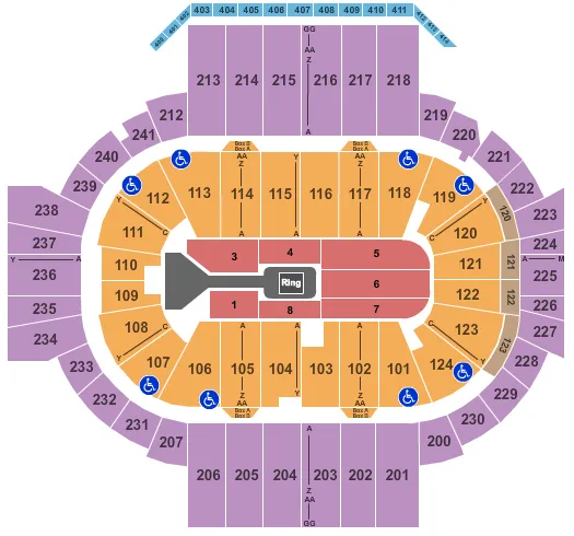  WWE Seating Map Seating Chart