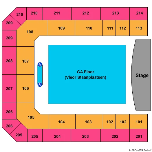  END STAGE Seating Map Seating Chart