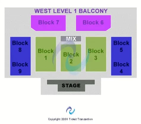  END STAGE Seating Map Seating Chart