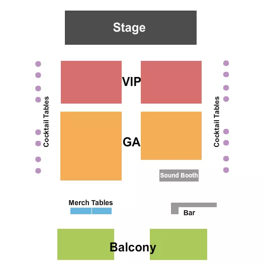 END STAGE Seating Map Seating Chart