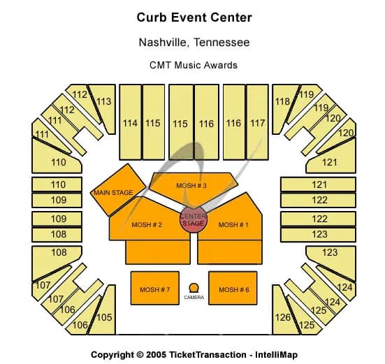 CENTER STAGE Seating Map Seating Chart