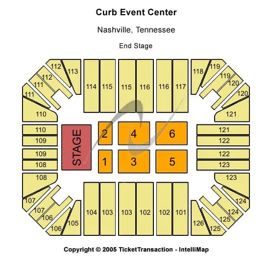 END STAGE Seating Map Seating Chart