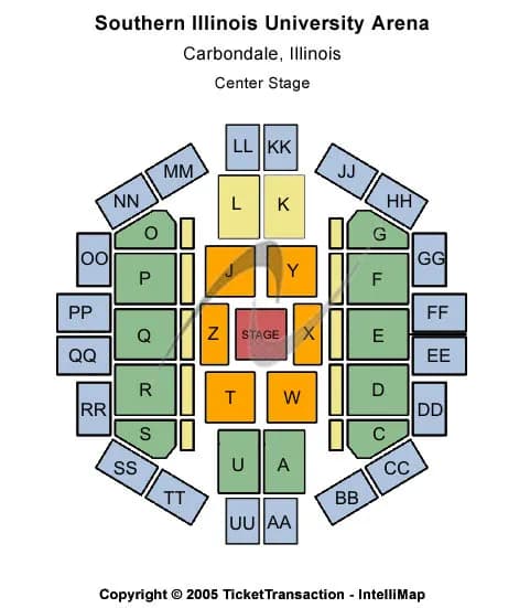 CENTER STAGE Seating Map Seating Chart