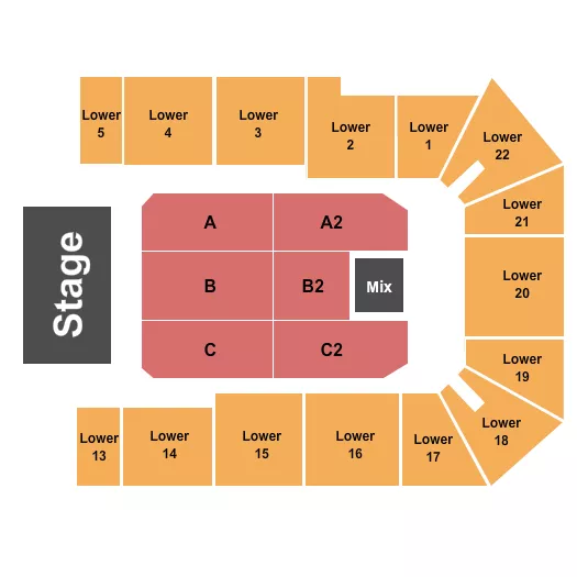 ENDSTAGE 5 Seating Map Seating Chart
