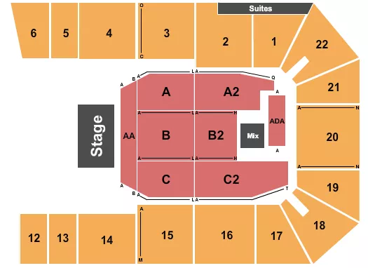 COMEDY Seating Map Seating Chart