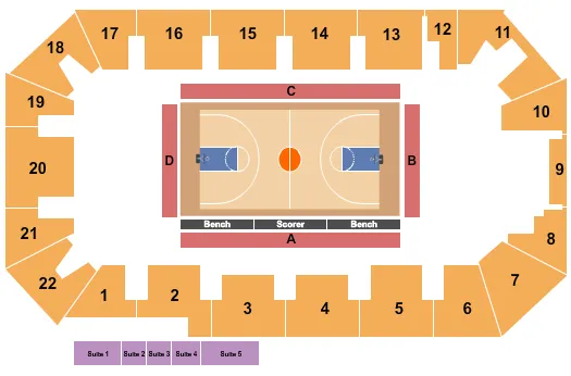 HARLEM GLOBETROTTERS Seating Map Seating Chart