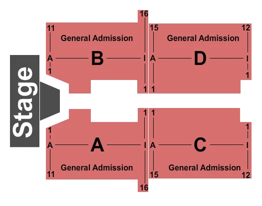 END STAGE Seating Map Seating Chart
