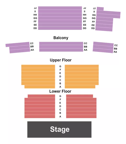 ENDSTAGE RESERVED Seating Map Seating Chart
