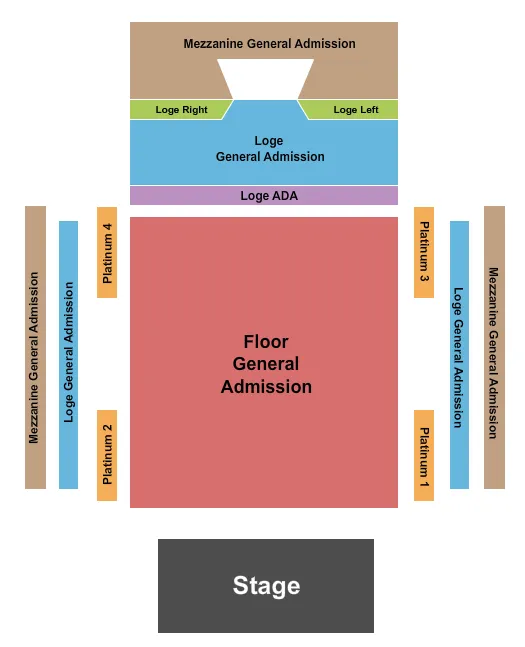 ENDSTAGE GA Seating Map Seating Chart
