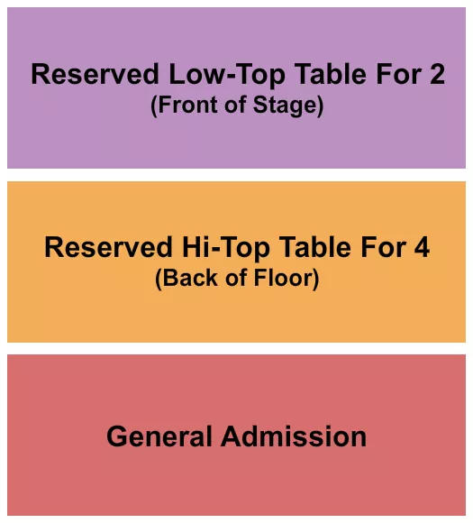 GA TABLES Seating Map Seating Chart