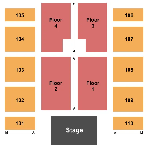 ENDSTAGE 2 Seating Map Seating Chart