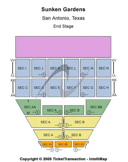 END STAGE Seating Map Seating Chart