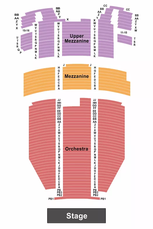 ENDSTAGE PB1 START Seating Map Seating Chart