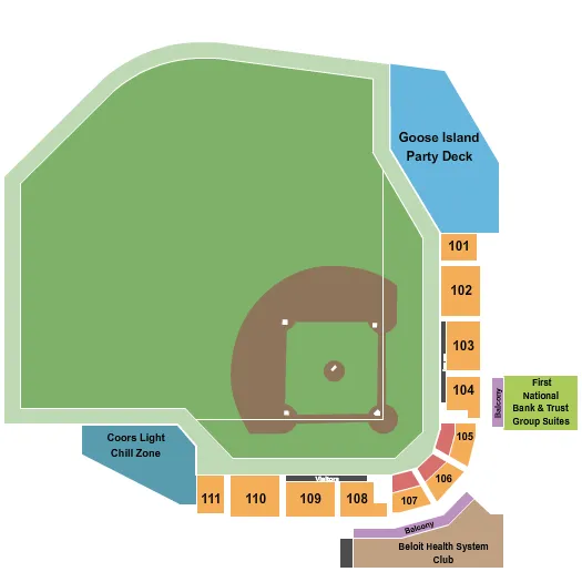 BASEBALL Seating Map Seating Chart