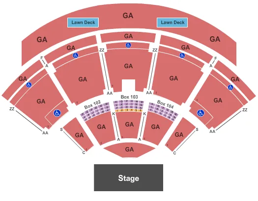 GENERAL ADMISSION Seating Map Seating Chart