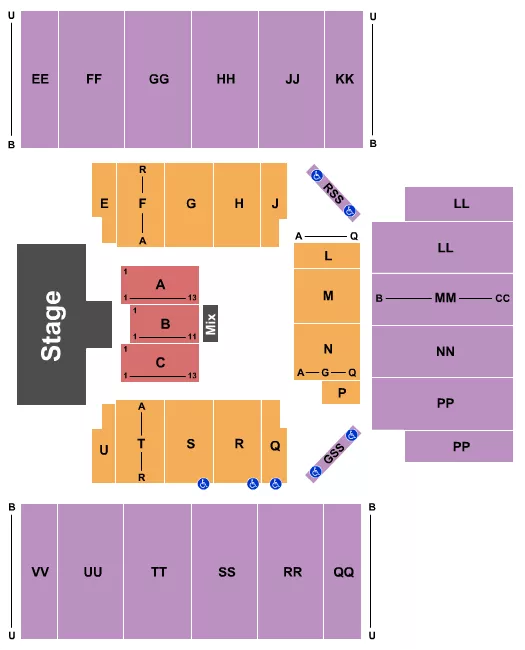 SESAME STREET LIVE Seating Map Seating Chart