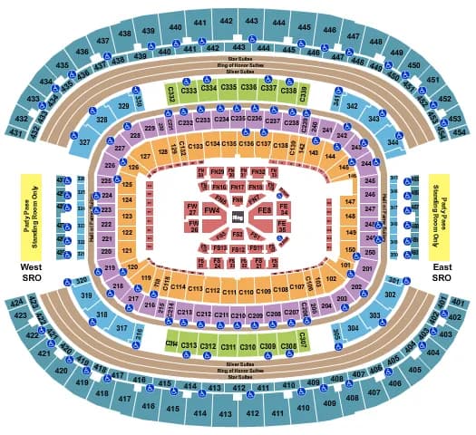 ATT STADIUM BOXING Seating Map Seating Chart