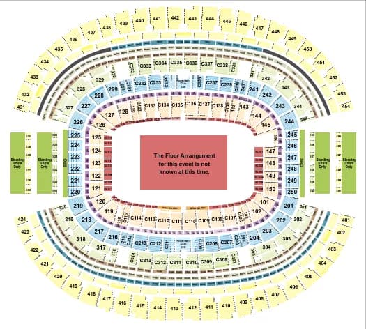 ATT STADIUM GENERIC Seating Map Seating Chart