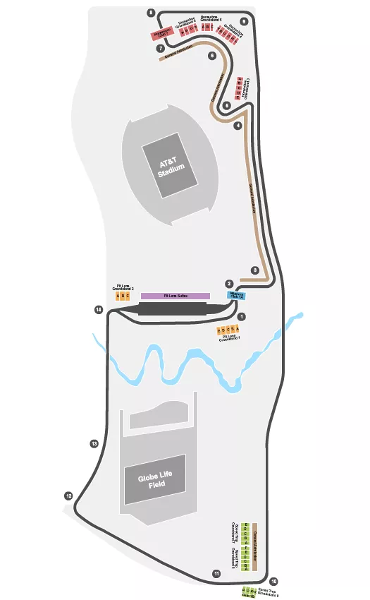 ATT STADIUM INDYCAR Seating Map Seating Chart