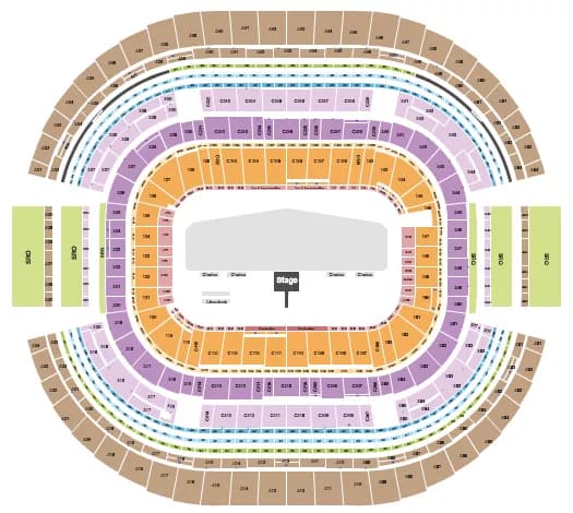 ATT STADIUM PBR 3 Seating Map Seating Chart