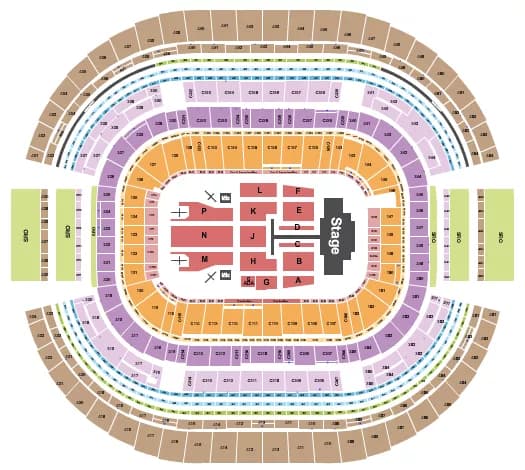 ATT STADIUM POST MALONE Seating Map Seating Chart