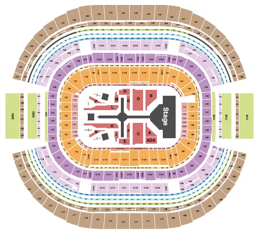 ATT STADIUM WEEKND Seating Map Seating Chart