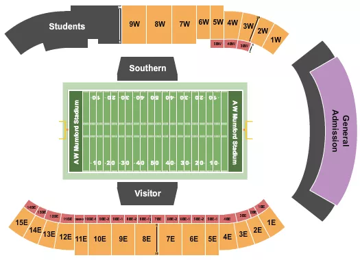 FOOTBALL Seating Map Seating Chart