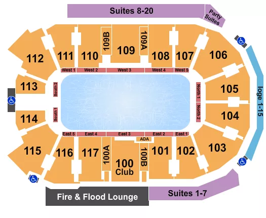 STARS ON ICE 2 Seating Map Seating Chart