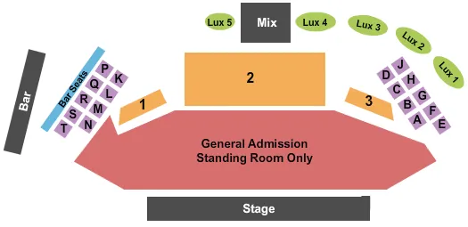 LA GUNS Seating Map Seating Chart