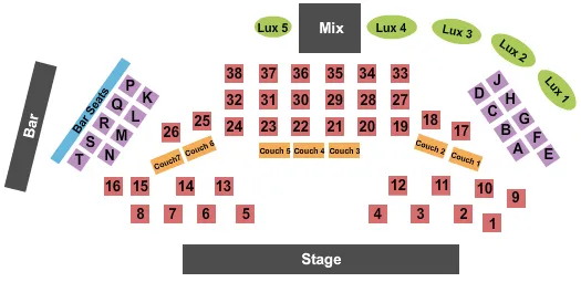 RYTHM NATION Seating Map Seating Chart