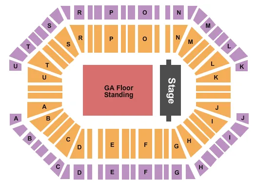 ENDSTAGE GA FLR Seating Map Seating Chart