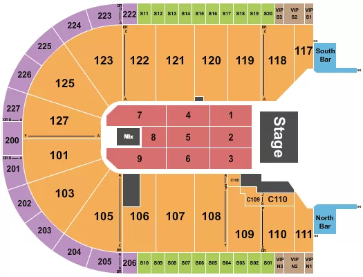 ENDSTAGE RSV Seating Map Seating Chart
