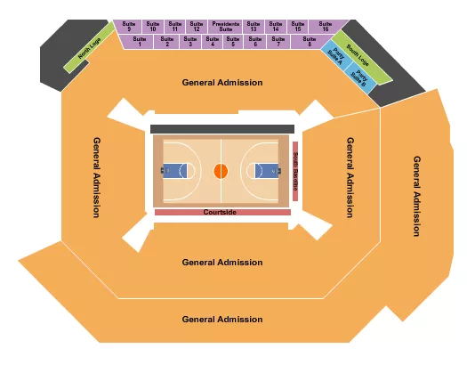 BASKETBALL GA Seating Map Seating Chart