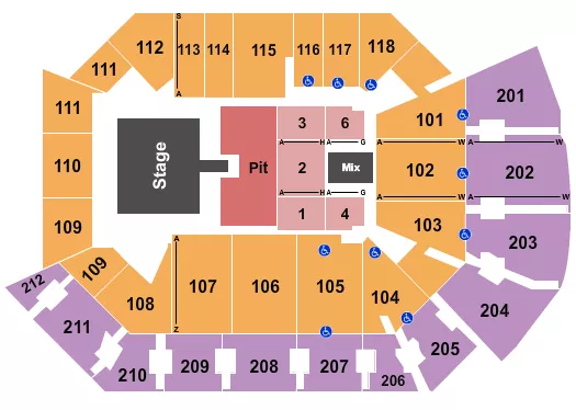 ENDSTAGE GA PIT 3 Seating Map Seating Chart